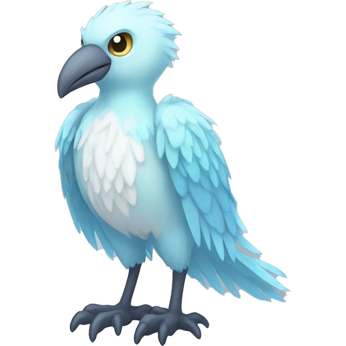 Fantasy ice bird Fakemon full body emoji