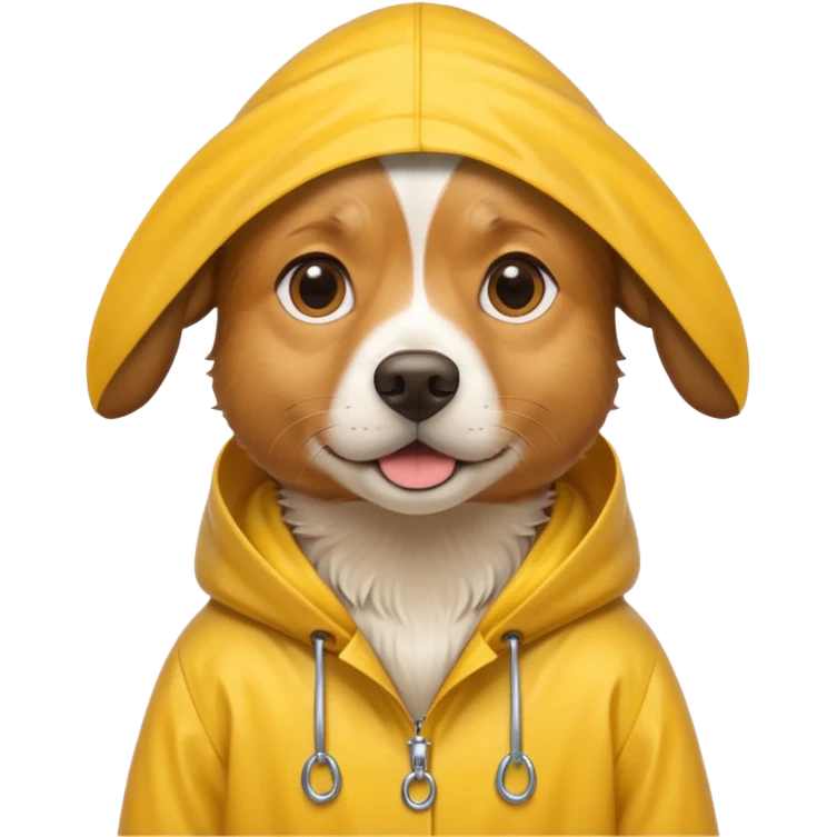 dog in yellow rain coat over head



 emoji