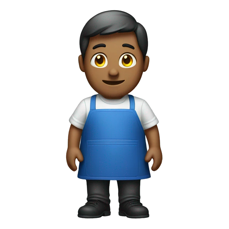 guy in a blue apron cook emoji