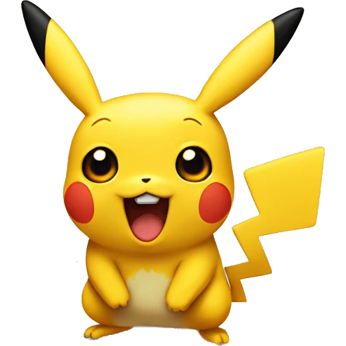 a singular surprised pikachu emoji
