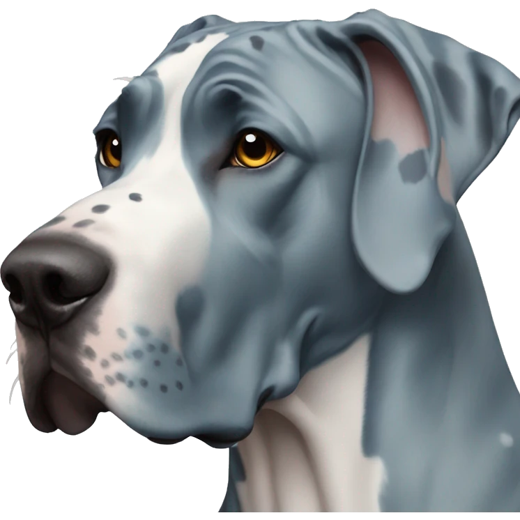 Harlequin blue great dane emoji