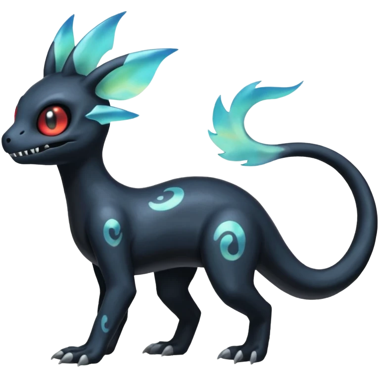 Shiny Duskull-Salandit-Umbreon-Fakémon-hybrid-creature (full body)  emoji