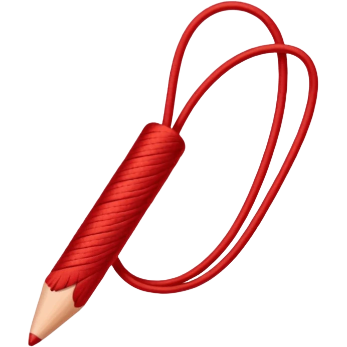 Create a long thin straight red thread emoji
