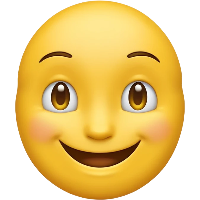 happy emoji smirking in iOS style emoji