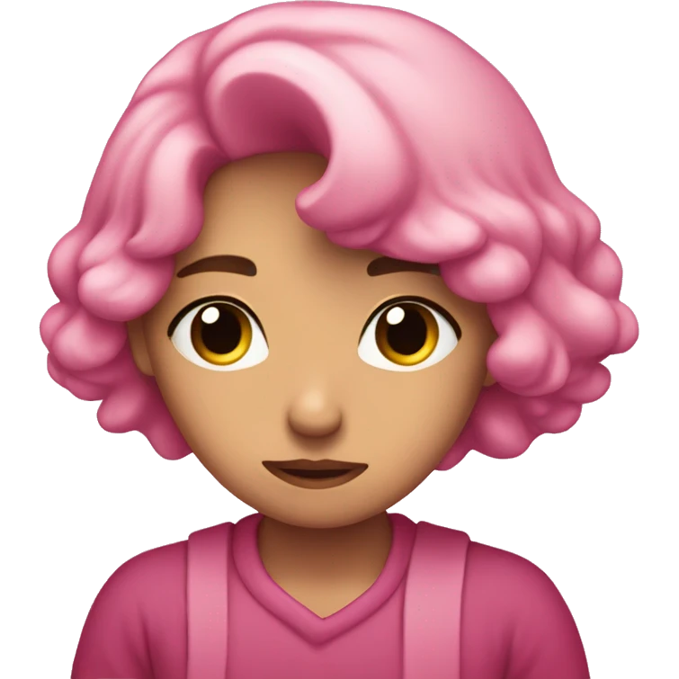 Corazón triste rosa emoji