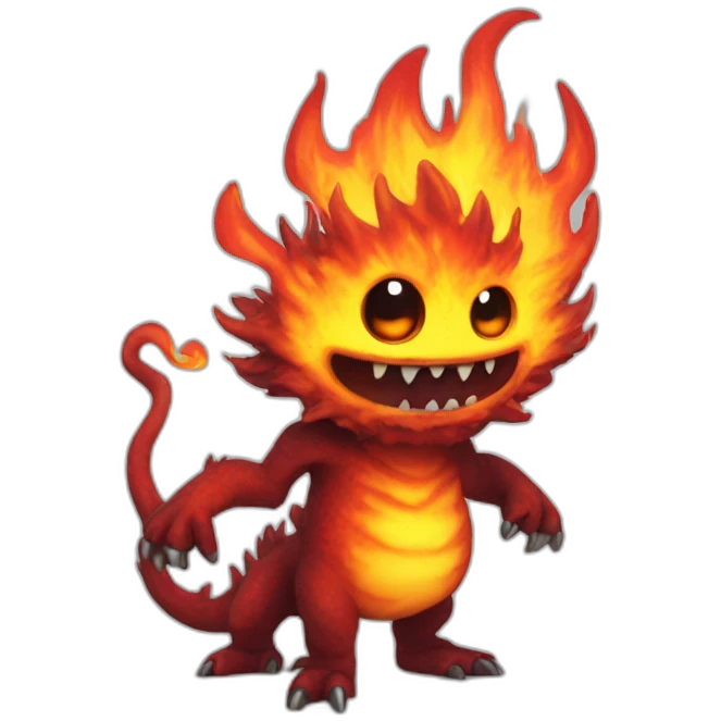 Fire monster emoji