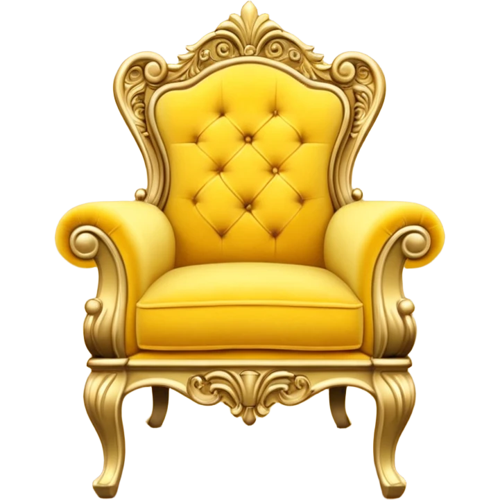 A yellow throne chair emoji
