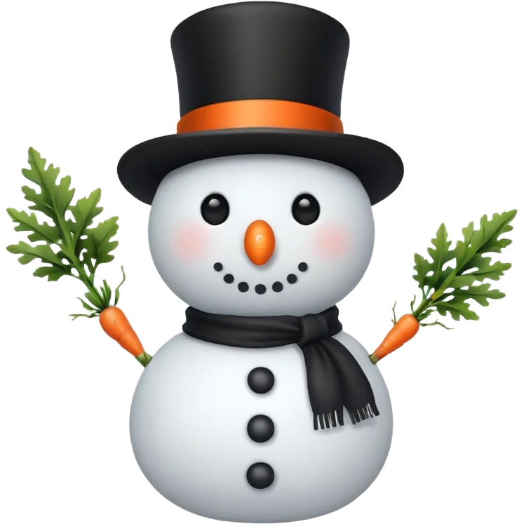 Red snowman cute emoji