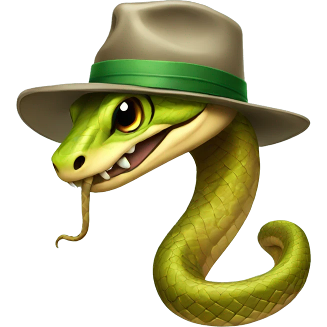 Snake with hat  emoji