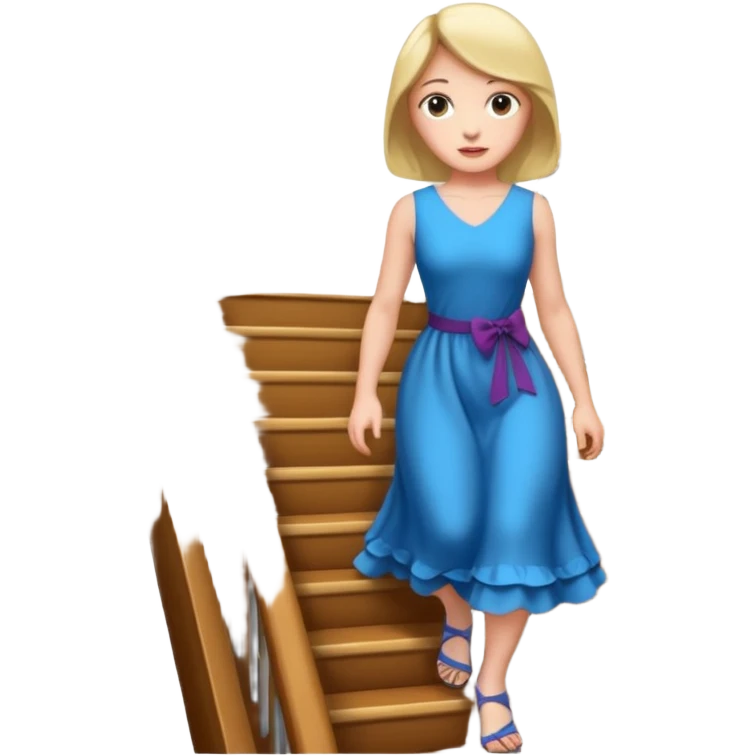 woman going upstair emoji