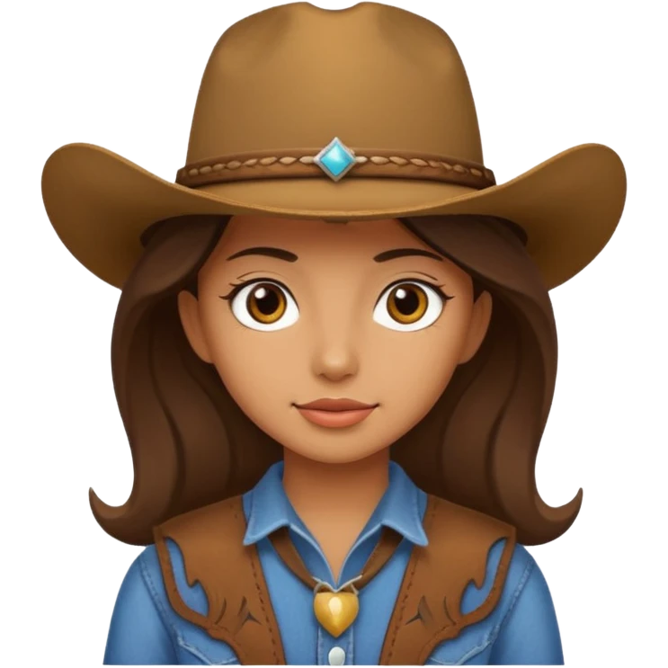 girl cowboy no hat emoji