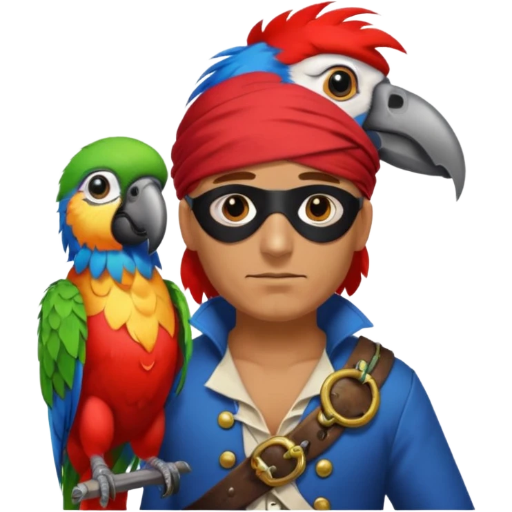 pirate and parrot emoji