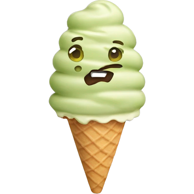 Pistachio ice cream emoji