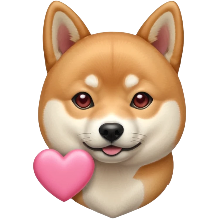 Shiba Jasper two pink hearts emoji