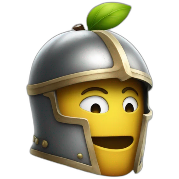 apple in a knight helmet emoji
