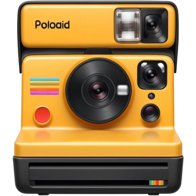 polaroid camera printing a photo emoji