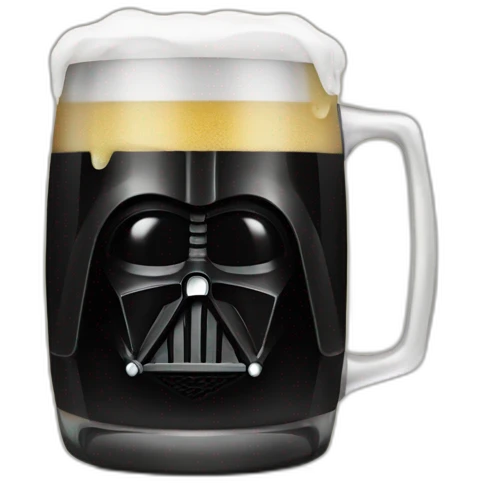 Dark vador drink beer emoji