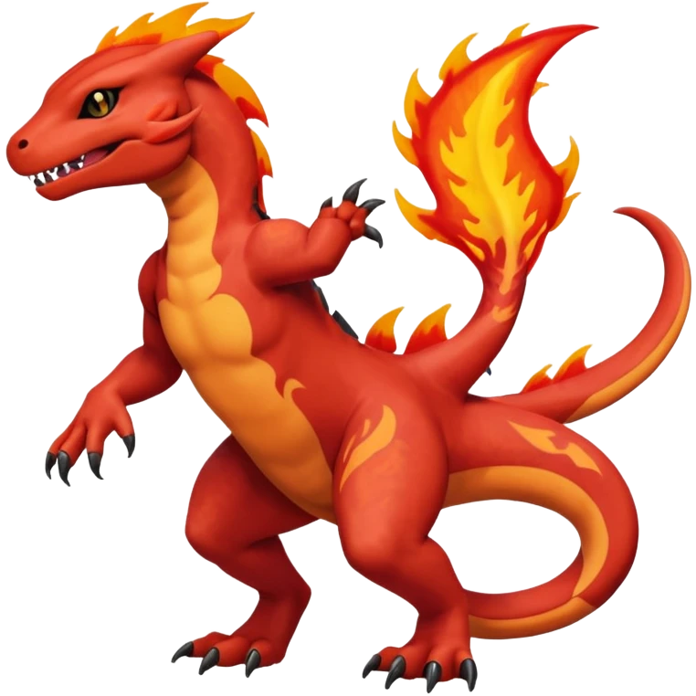 Guilmon-Salandit-Charmeleon-Fakémon-hybrid-creature (full body)  emoji