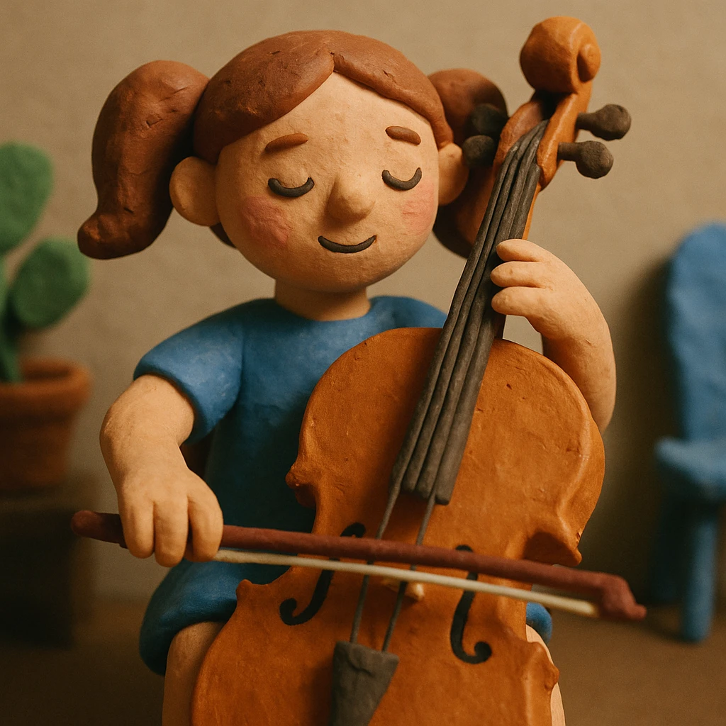 girl playing cello emoji