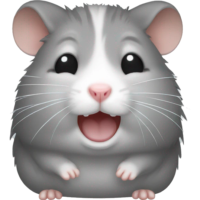 grey hamster crying emoji