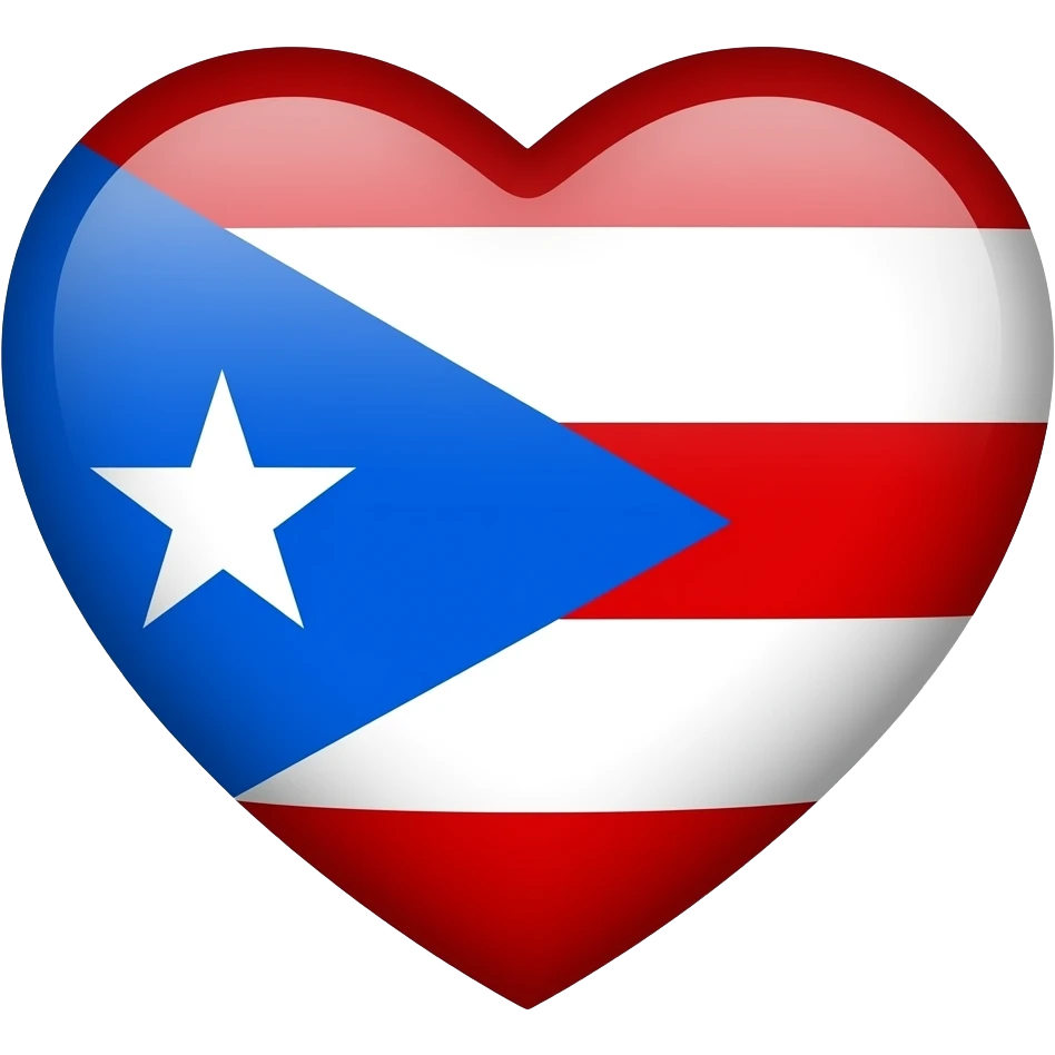 PUERTO RICO heart flag emoji