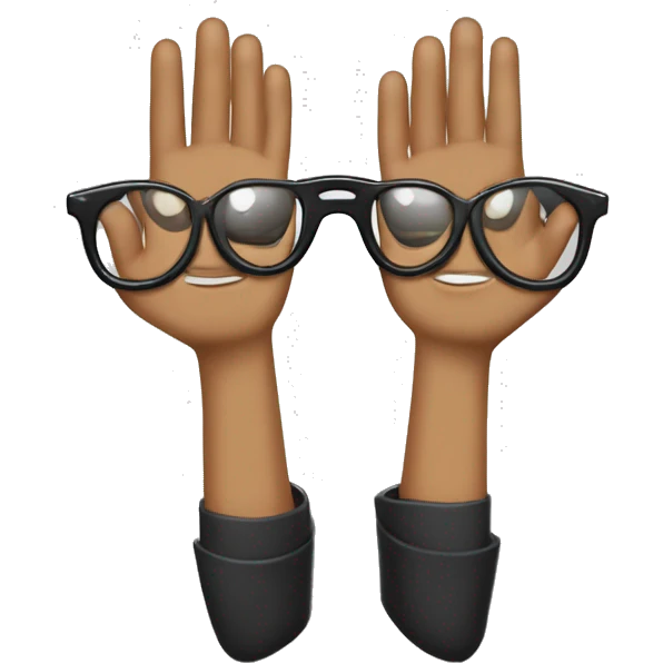 Cara con gafas negras y la mano así 👌 emoji