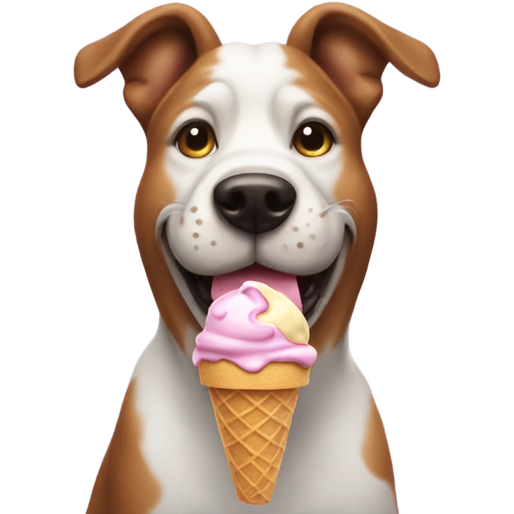 dog with ice cream emoji