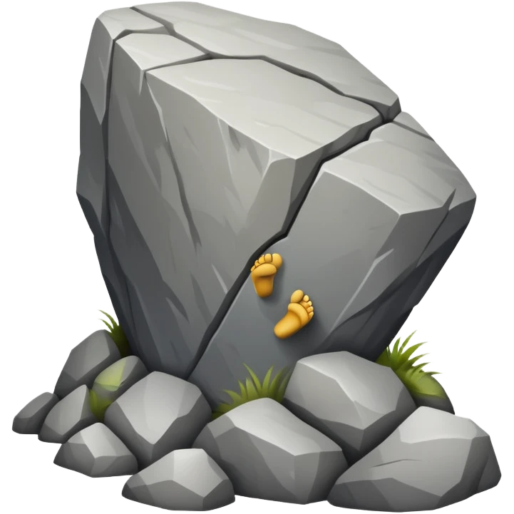 Foot kicking a rock emoji