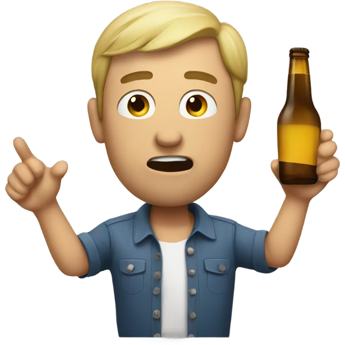 Drunk man talking and talking  emoji