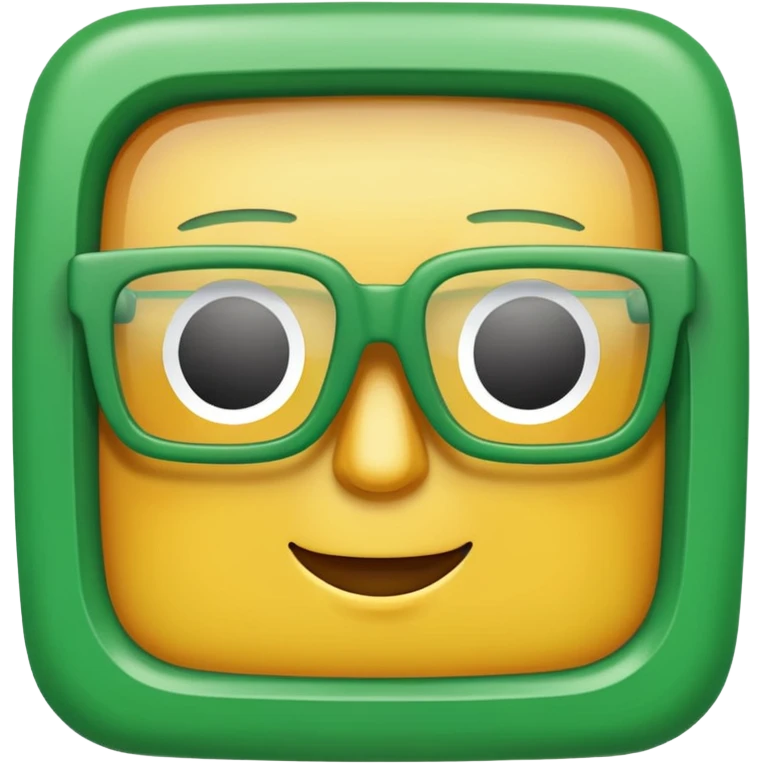 Green Square Spects. emoji