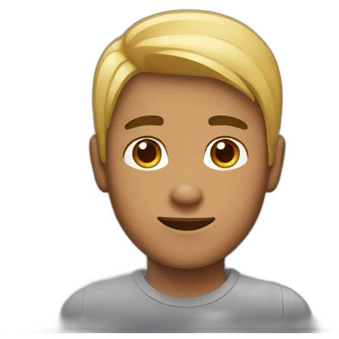 A tan skin male young adult with half-black, half-blond hair. emoji