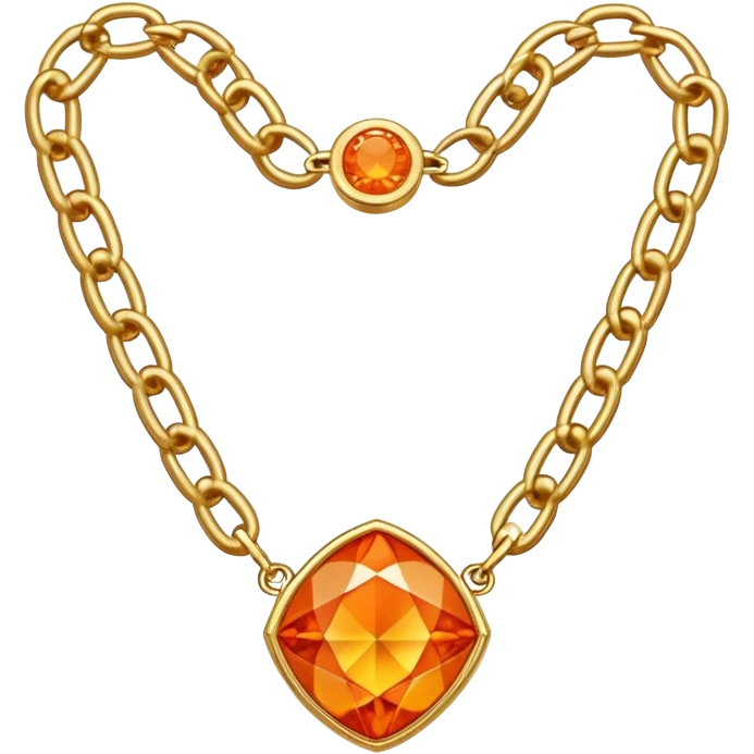 gold chain with  a orange zenyte gem emoji
