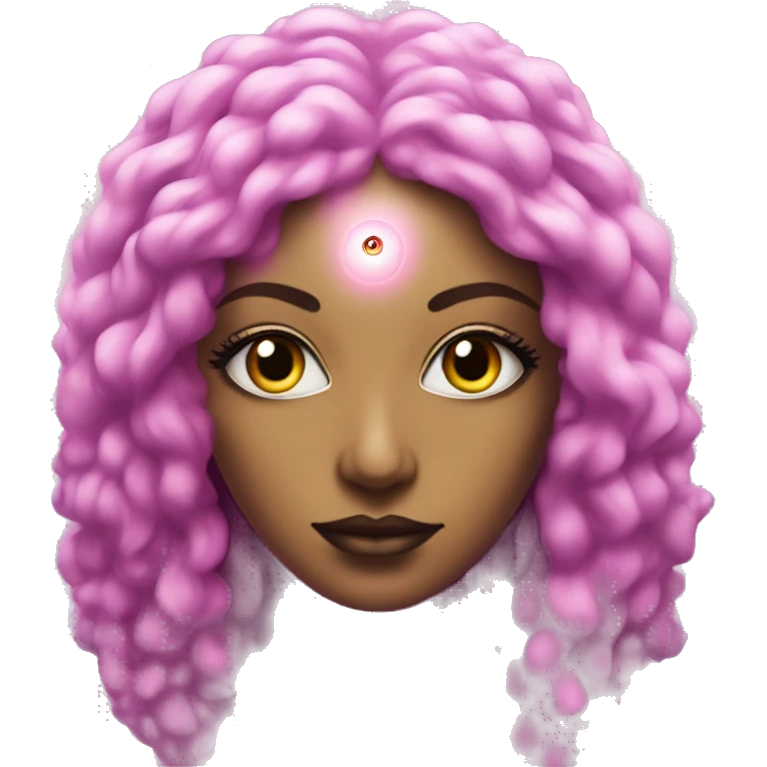 Pleiadian diva woman female third eye pink emoji