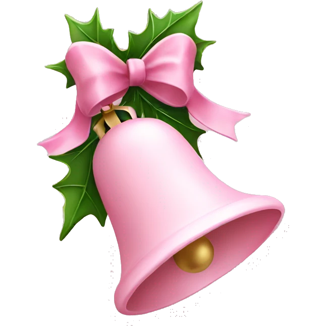 Light pink Christmas bells  emoji