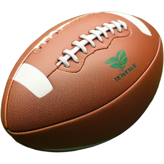 Cinematic Realistic image of a rugby ball resting on verdant turf, rendered with intricate stitching details and subtle weathering, bathed in warm, natural lighting that emphasizes its enduring character emoji
