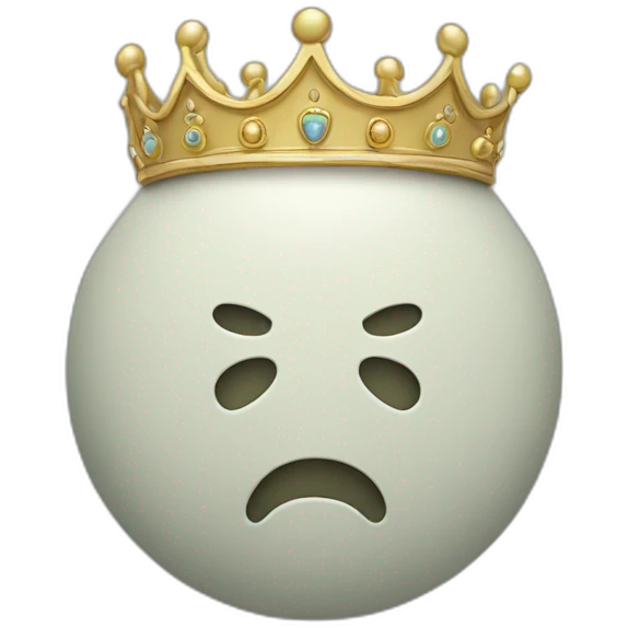 Un squelette avec une couronne emoji