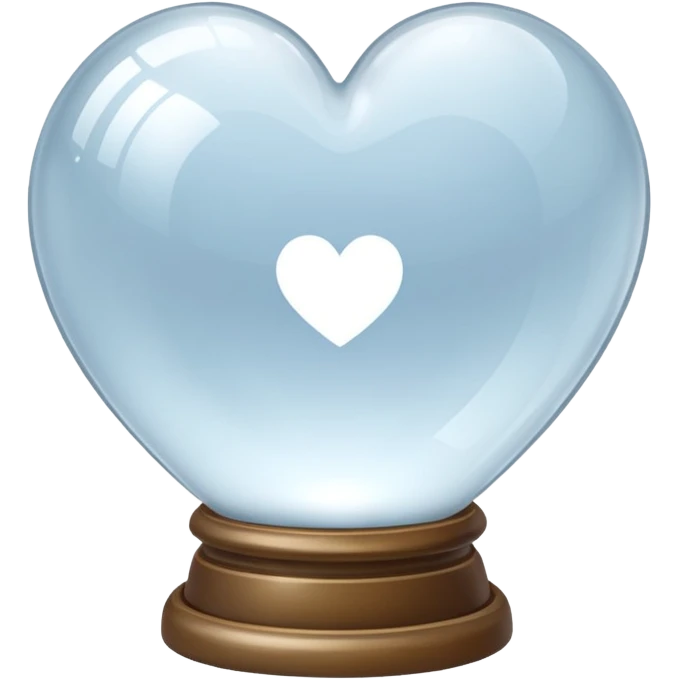 crystal ball themed white heart emoji