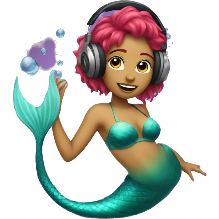 mermaid dj underwater emoji