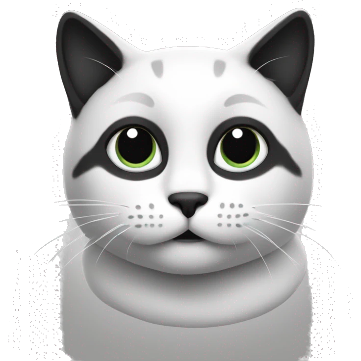 Cat black and white  emoji