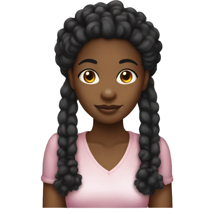Black girl with Afro pigtails  emoji
