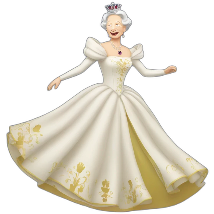 Queen Elizabeth dancing  emoji