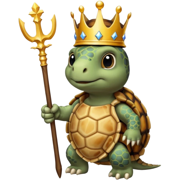 royal tortiose with scepter in left hand emoji