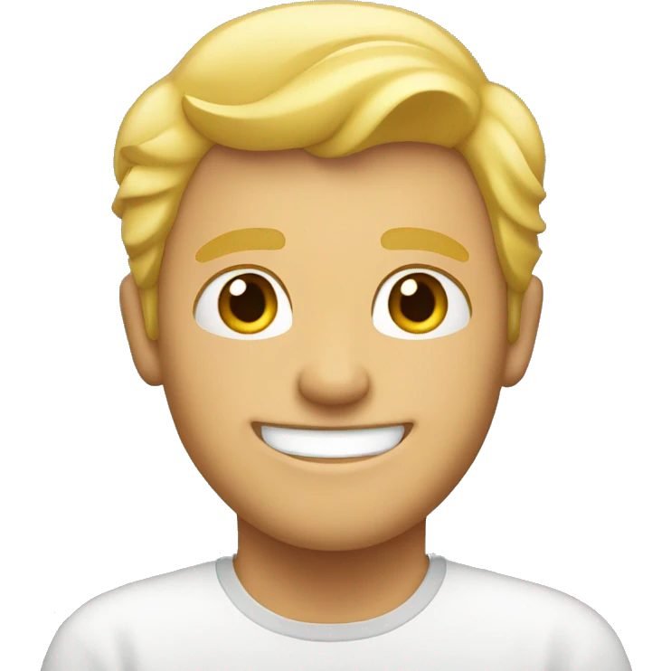 smiling blonde man emoji