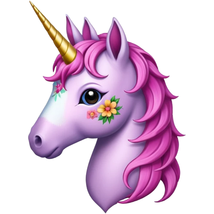 tattoed flower unicorn emoji