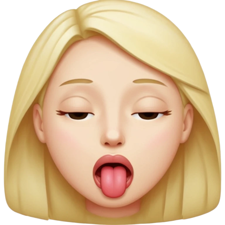 Eyes closed like 😵 and tongue out like 😝 emoji