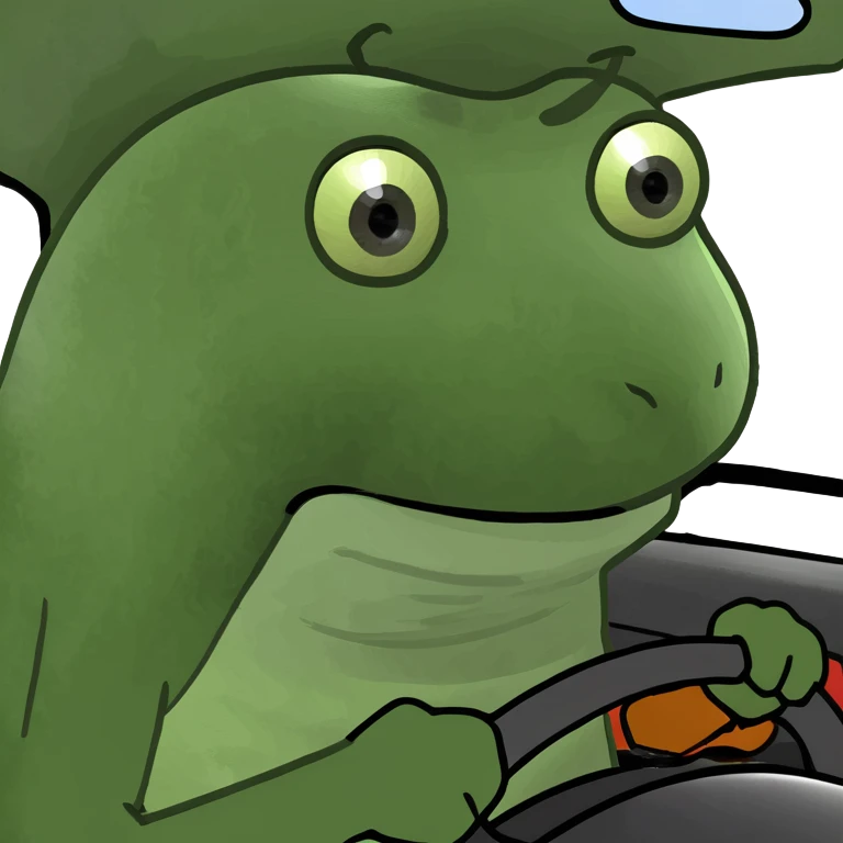 Nut driving a car emoji