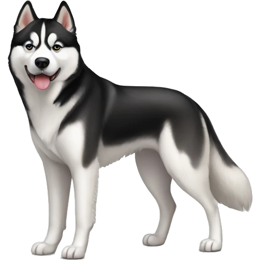 Dog Siberian Husky full-height emoji