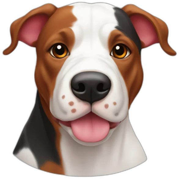 tri-color red white english bull-terrior emoji