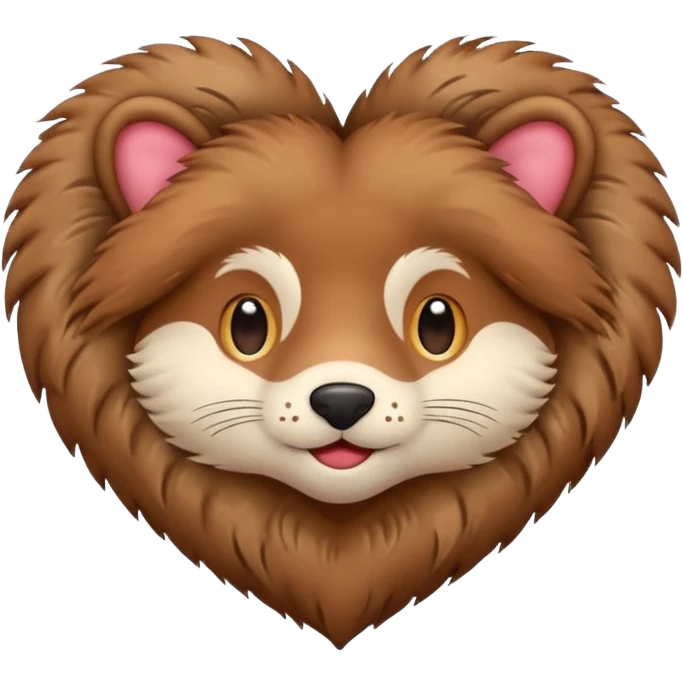 heart made out of fur emoji
