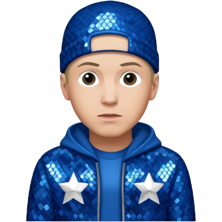 Eminem with blue sequin outfit emoji